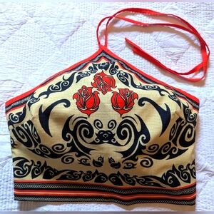Urban Outfitters Bandana Crop Halter Top Bodhi Print Size Small